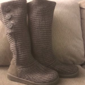 Grey Knit UGG Boots